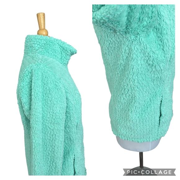 The North Face Laurel Fleece Full Zip Jacket Mint Green Youth Kids Girl’s XL 18 - Picture 5 of 11